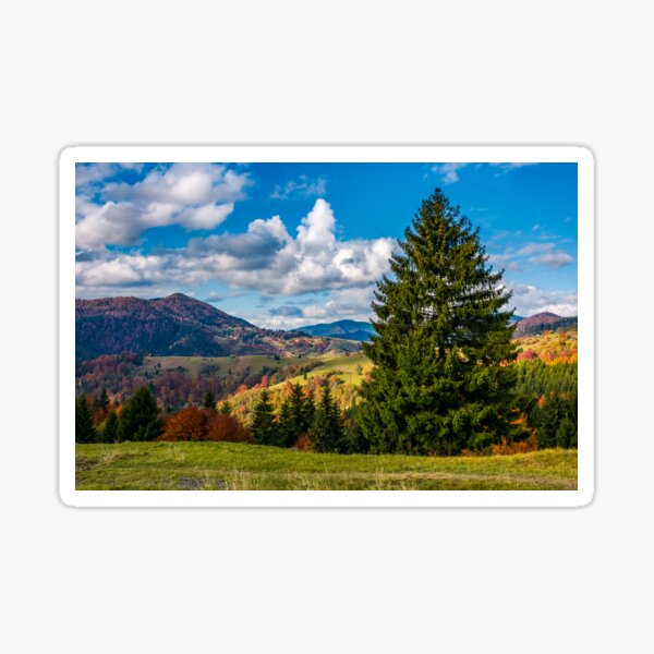 magnificent mountainous landscape in autumn Sticker