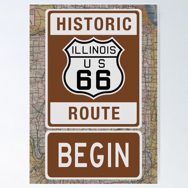 Item preview, Route 66 Illinois Sign designed and sold by Enzwell.