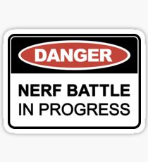 Nerf Battle in Progress Sticker