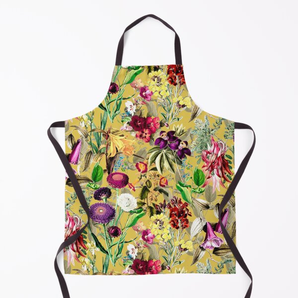 Artikelvorschau, Elegante exotische Blumen und Blätter Himmel, Blätter und Blumen tropischen Muster, botanische Illustration, gelbe florale Illustration entworfen und verkauft von ZeinabTaha.