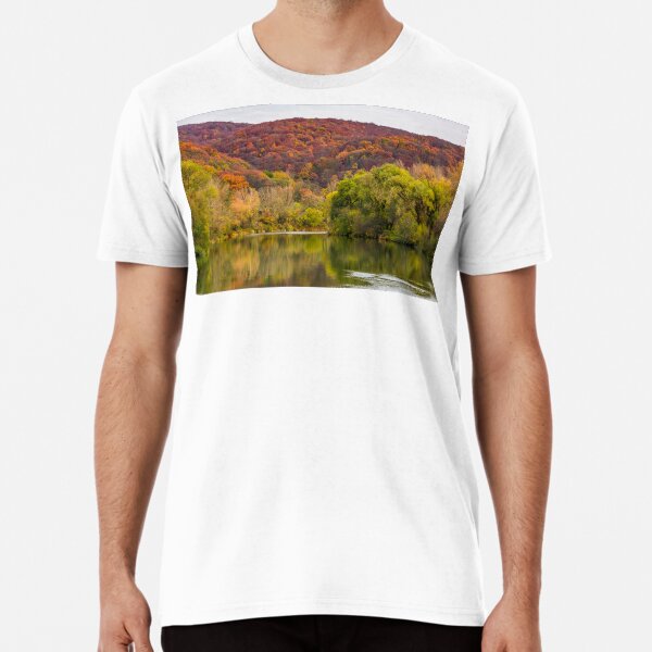 river in mountains among the forest in autumn Premium T-Shirt