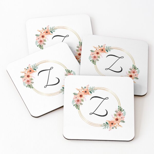 Item preview, Monogram Letter Z | Coral Floral Design designed and sold by JustSeasons.