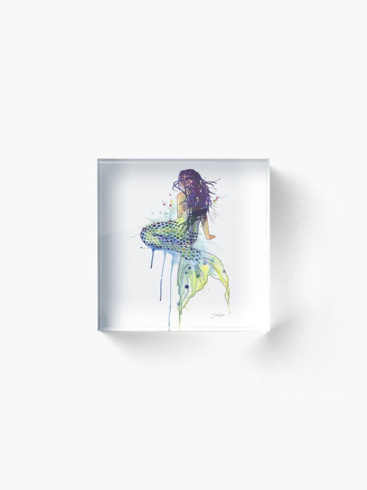 Alternate view of Mermaid Acrylic Block