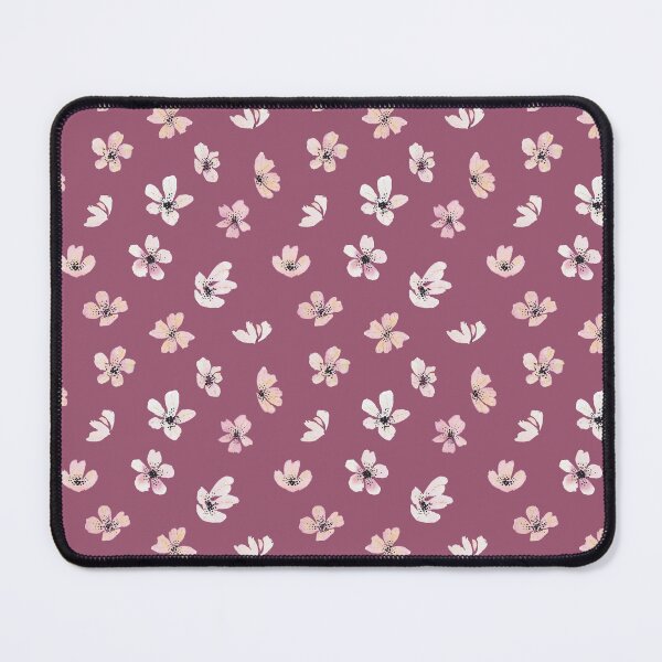 Item preview, Budgie - Matching minimal flowers over rouge pink designed and sold by TheMirwoForest.