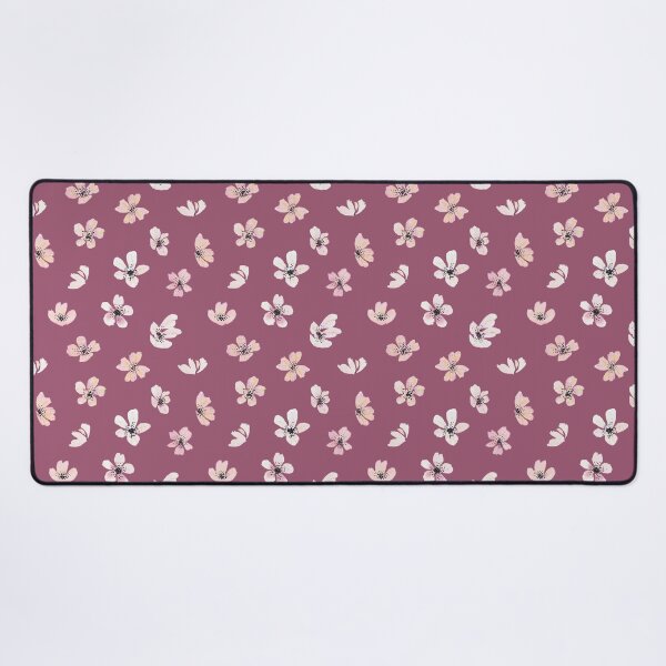 Item preview, Budgie - Matching minimal flowers over rouge pink designed and sold by TheMirwoForest.