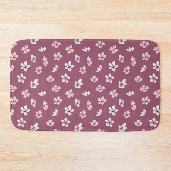 Item preview, Budgie - Matching minimal flowers over rouge pink designed and sold by TheMirwoForest.