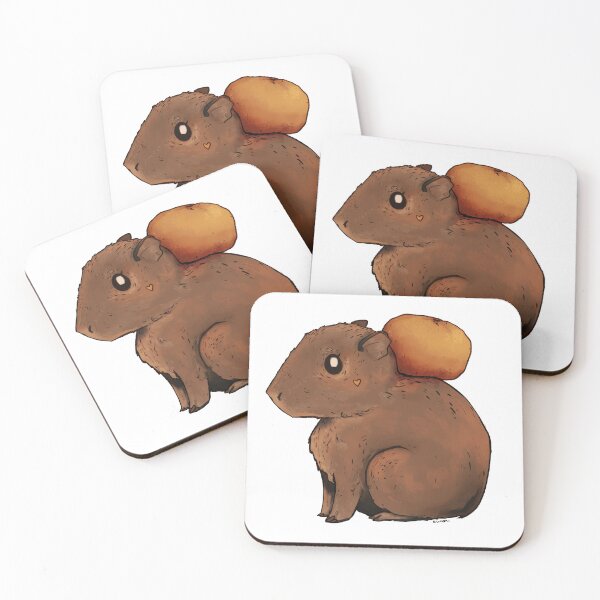 Item preview, Baby Capibara with an orange designed and sold by Elanisha.