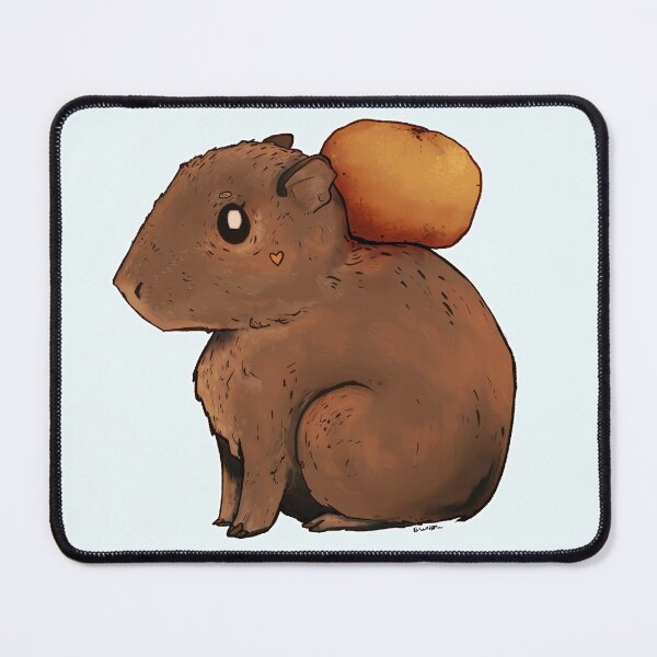 Item preview, Baby Capibara with an orange designed and sold by Elanisha.