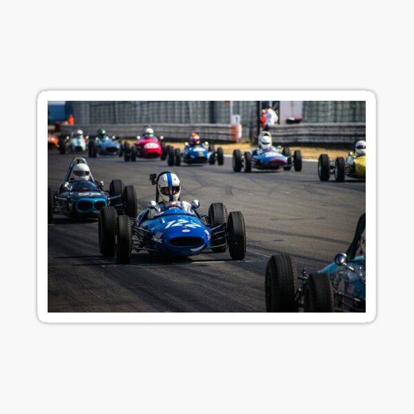 Classic Formula 1 cars at nurburgring Sticker