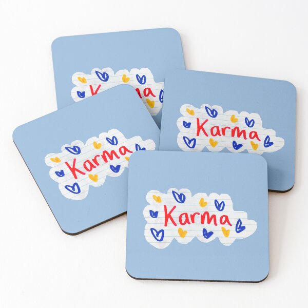 Item preview, Karma is my Boyfriend Notebook Doodles with Hearts designed and sold by SadieBadour.