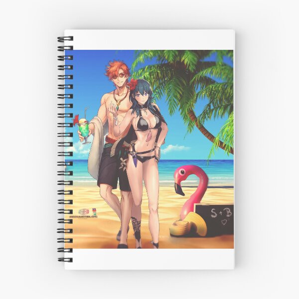 Artikelvorschau, Sylvain x Byleth Beach Time entworfen und verkauft von rediantblog.
