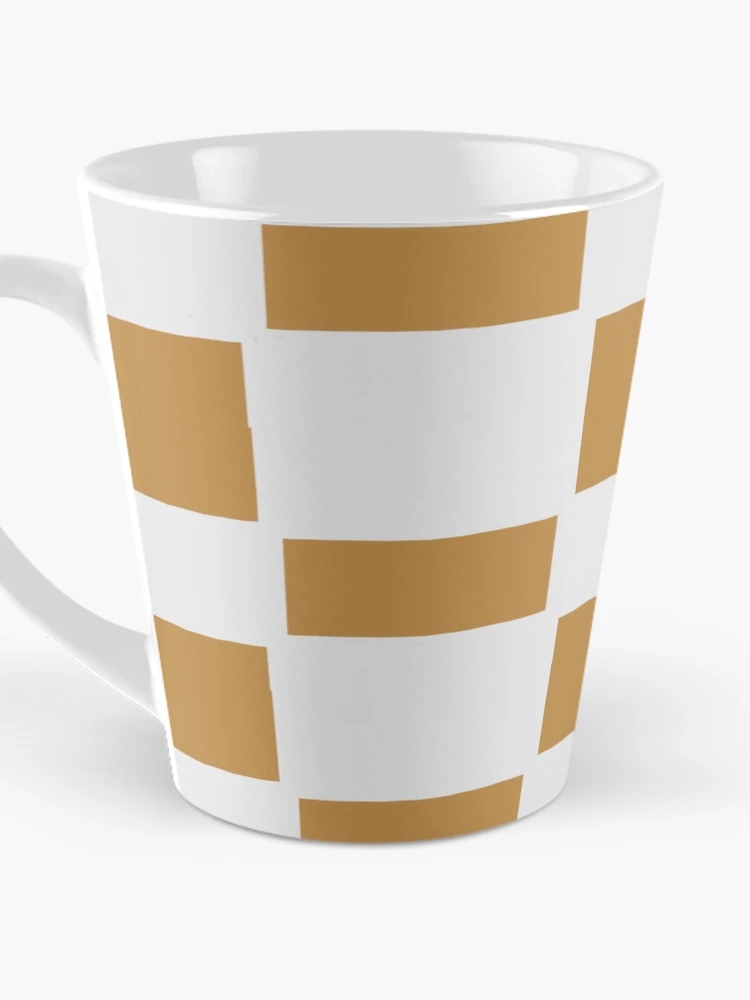 Thumbnail 3 of 4, Coffee Mug, Brown Reverse Checkers Pattern designed and sold by awsomepatterns.