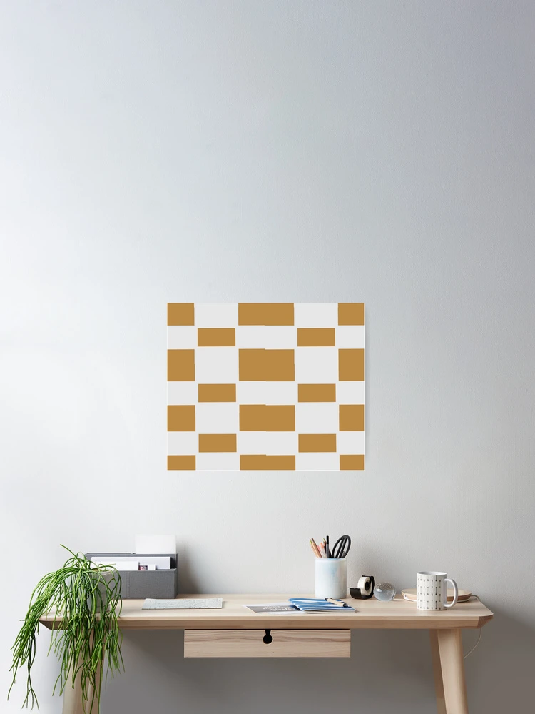 Thumbnail 2 of 3, Poster, Brown Reverse Checkers Pattern designed and sold by awsomepatterns.