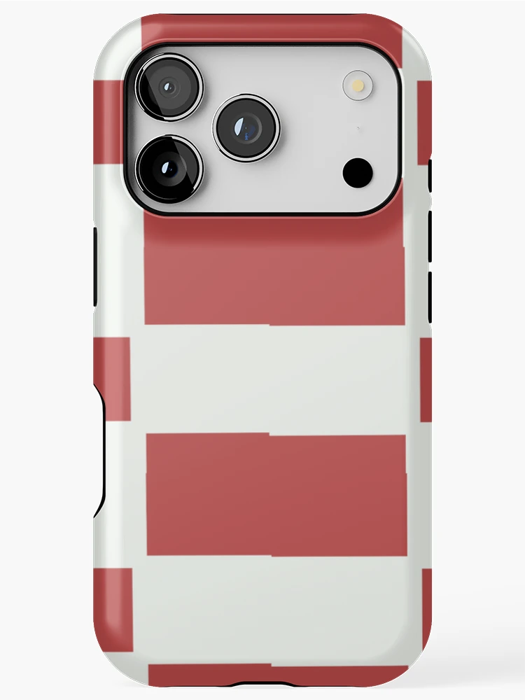 Thumbnail 1 of 4, iPhone Case, Red Reverse Checkers Pattern designed and sold by awsomepatterns.