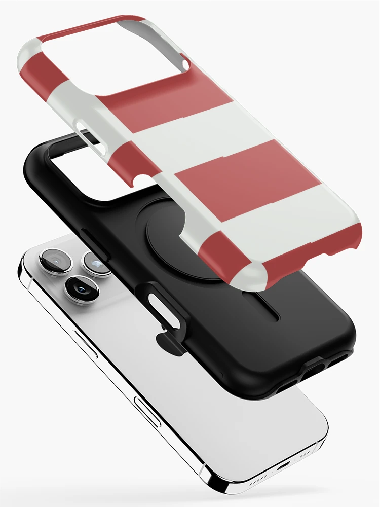 Thumbnail 2 of 4, iPhone Case, Red Reverse Checkers Pattern designed and sold by awsomepatterns.