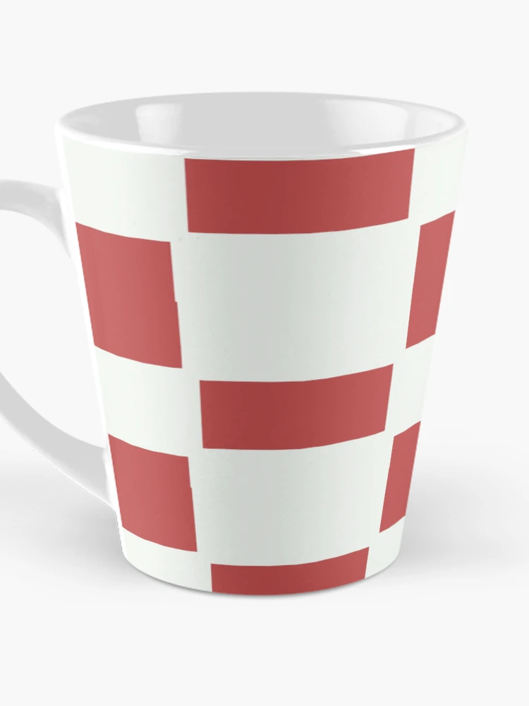 Thumbnail 3 of 4, Coffee Mug, Red Reverse Checkers Pattern designed and sold by awsomepatterns.