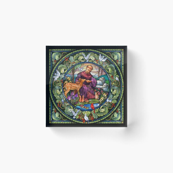 Item preview, St. Francis of Assisi Stained Glass designed and sold by Halcyon-Studio.