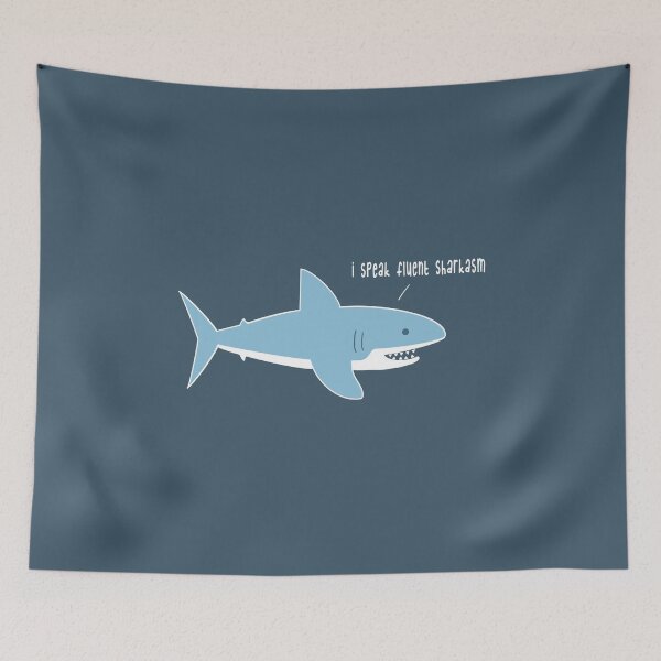 Item preview, I speak fluent sharkasm - shark lover designed and sold by jessicaleah15.