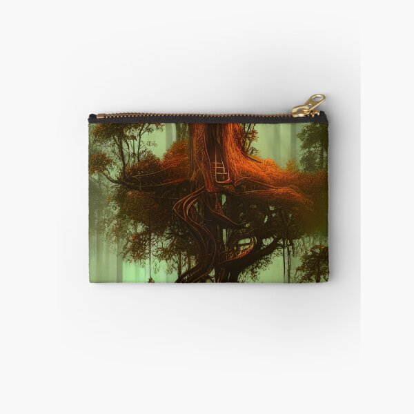Item preview, Magical Cottage Tree House with Lights in Forest, Scenery Nature designed and sold by NatureFood.