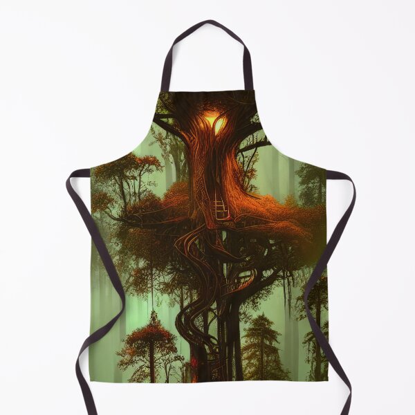 Item preview, Magical Cottage Tree House with Lights in Forest, Scenery Nature designed and sold by NatureFood.