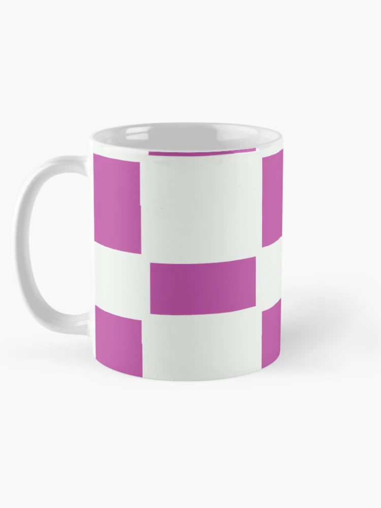 Thumbnail 5 of 6, Coffee Mug, Pink Reverse Checkers Pattern designed and sold by awsomepatterns.