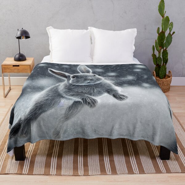 Item preview, Jumping Rabbit in Snow designed and sold by recollectionsv.