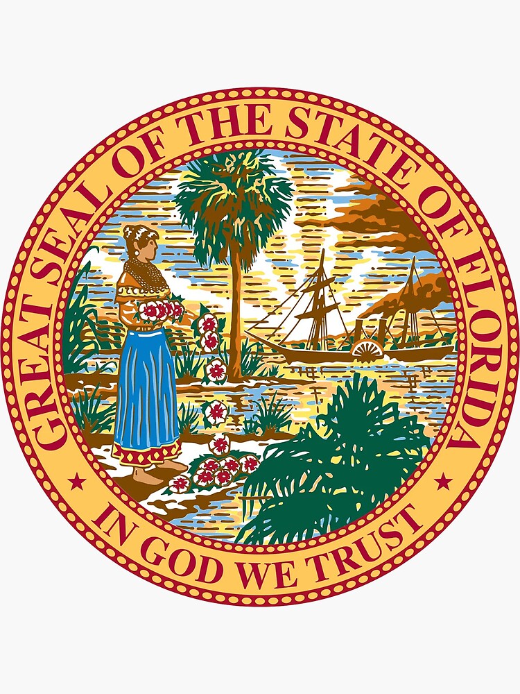 florida-seal-state-of-florida-sticker-for-sale-by-nostalgiacnt