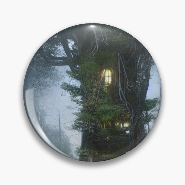 Item preview, Magical Tree House in Forest with High Trees, Scenery Nature designed and sold by NatureFood.