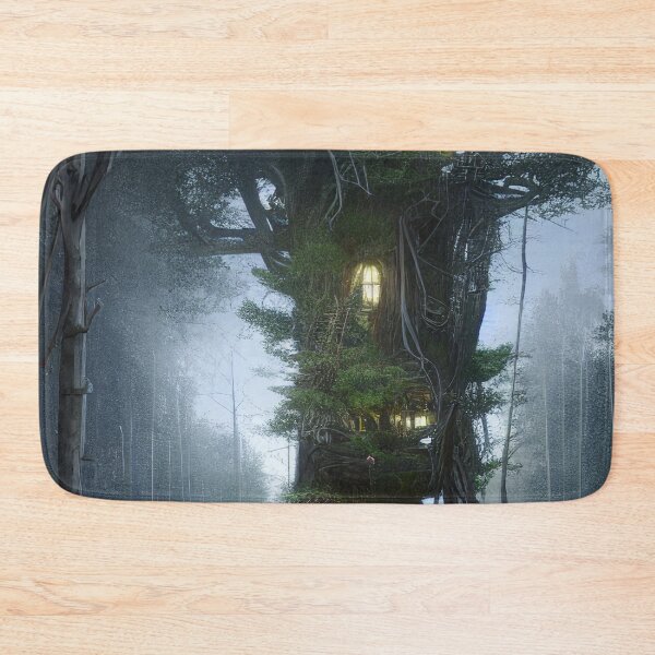 Item preview, Magical Tree House in Forest with High Trees, Scenery Nature designed and sold by NatureFood.