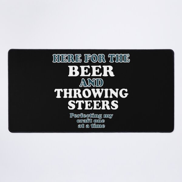 Item preview, Here For The Beer And Throwing Steers - Funny Bulldogging Saying designed and sold by handsoftime2020.