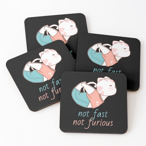 Item preview, Cute Yoga Kitten Not Fast Not Furious Cat designed and sold by knapst.