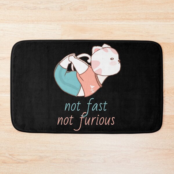 Item preview, Cute Yoga Kitten Not Fast Not Furious Cat designed and sold by knapst.