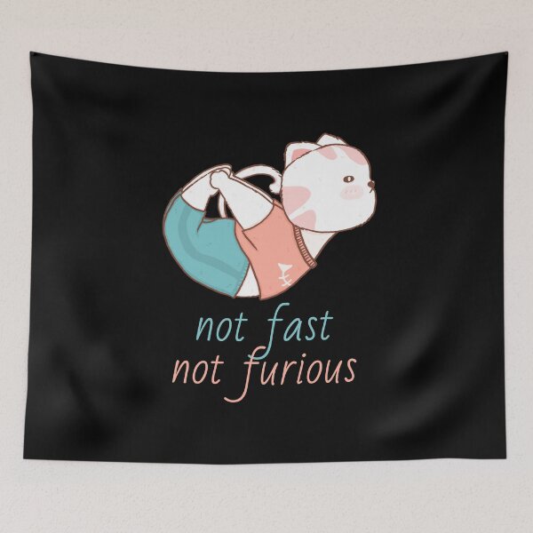 Item preview, Cute Yoga Kitten Not Fast Not Furious Cat designed and sold by knapst.