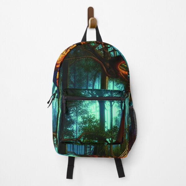 Item preview, Magical Cottage Tree House with Lights in Forest with High Trees, Scenery Nature designed and sold by NatureFood.