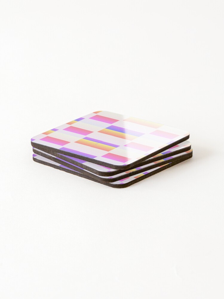 Thumbnail 4 of 5, Coasters (Set of 4), Metallic Easter Checkers Pattern designed and sold by awsomepatterns.