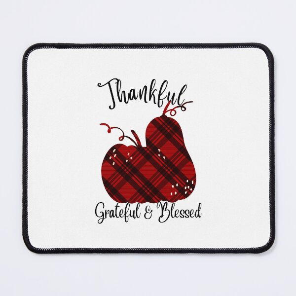 Item preview, Fall, Autumn Season, Thanksgiving Plaid Themed Pumpkins, Thankful Grateful & Blessed designed and sold by ImaginedCo.