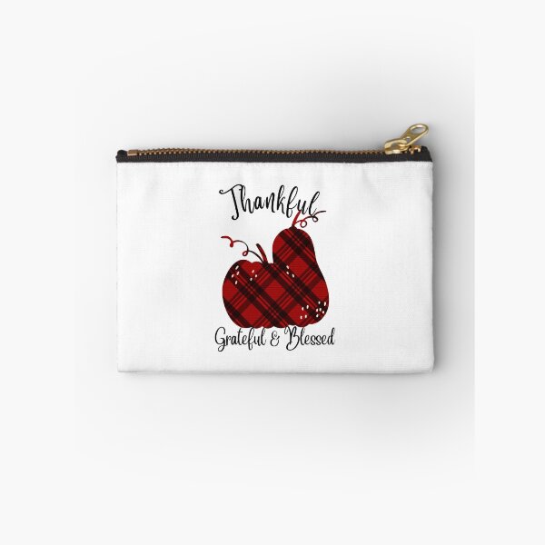 Item preview, Fall, Autumn Season, Thanksgiving Plaid Themed Pumpkins, Thankful Grateful & Blessed designed and sold by ImaginedCo.
