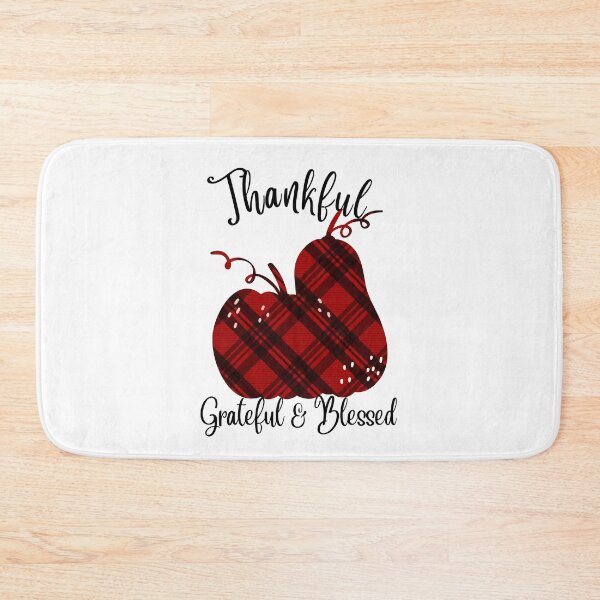 Item preview, Fall, Autumn Season, Thanksgiving Plaid Themed Pumpkins, Thankful Grateful & Blessed designed and sold by ImaginedCo.