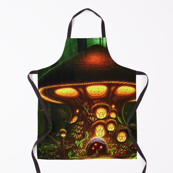 Item preview, Magical Big Cottage Mushroom House with Lights in Forest with High Trees, Mushroom Aesthetic  designed and sold by NatureFood.