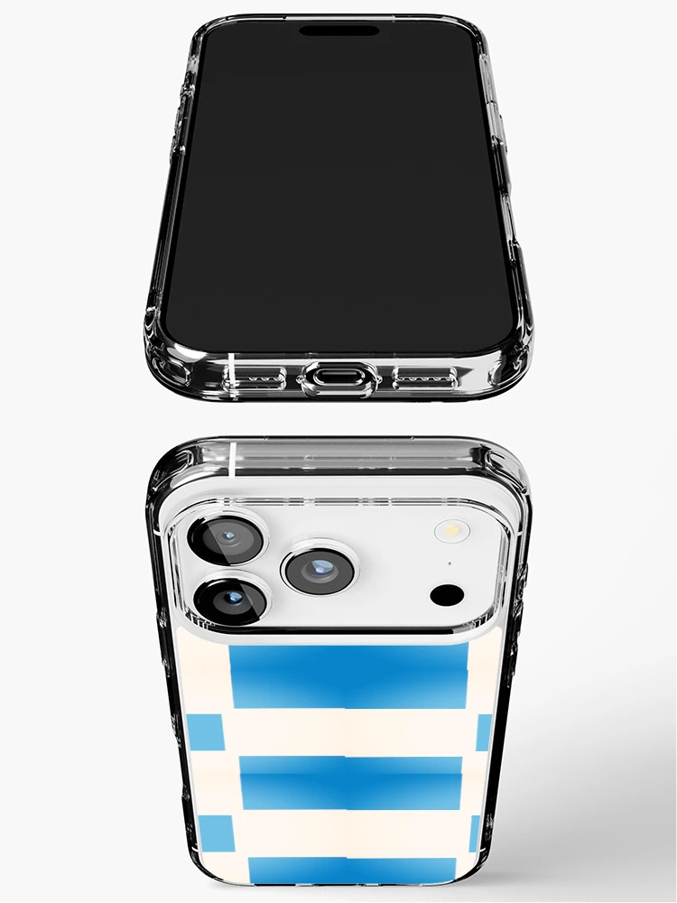 Thumbnail 3 of 5, iPhone Case, Metallic Blue Checkers Pattern designed and sold by awsomepatterns.