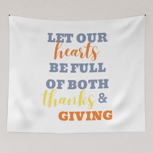 Item preview, Let our hearts be full of both thanks & giving designed and sold by Inspirely.