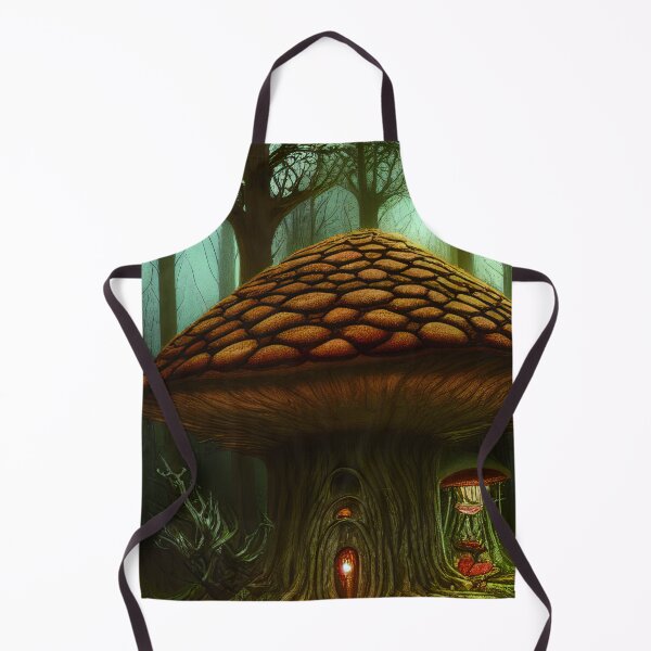 Item preview, Magical Big Cottage Mushroom House with Lights in Forest with High Trees, Mushroom Aesthetic  designed and sold by NatureFood.