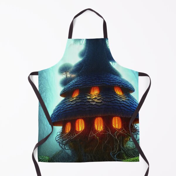 Item preview, Magical Big Cottage Mushroom House with Lights in Forest with High Trees, Mushroom Aesthetic  designed and sold by NatureFood.