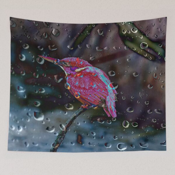 Item preview, Raindrops - Kingfisher designed and sold by Alius Imago.