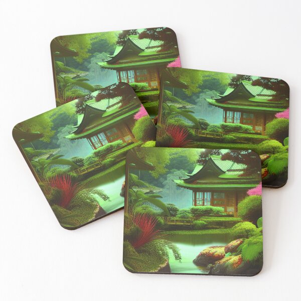 Item preview, Magical Japanese Cottage In a Greenary Landscape, Beautiful Nature designed and sold by NatureFood.