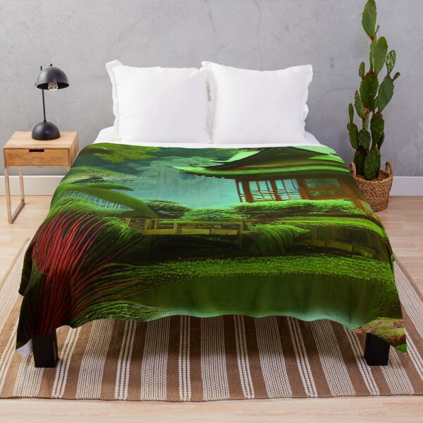 Item preview, Magical Japanese Cottage In a Greenary Landscape, Beautiful Nature designed and sold by NatureFood.