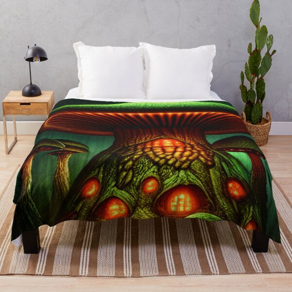 Item preview, Magical Big Cottage Mushroom House with Lights in Forest with High Trees, Mushroom Aesthetic designed and sold by NatureFood.