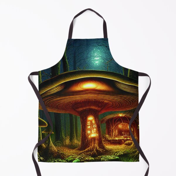 Item preview, Magical Big Cottage Mushroom House with Lights in Forest with High Trees, Mushroom Aesthetic  designed and sold by NatureFood.