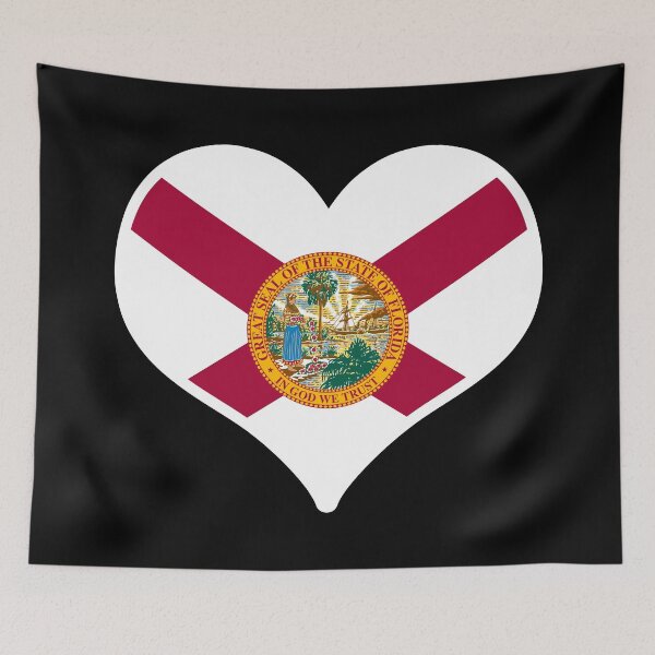 Item preview, Florida US State Flag Heart designed and sold by PKHalford.