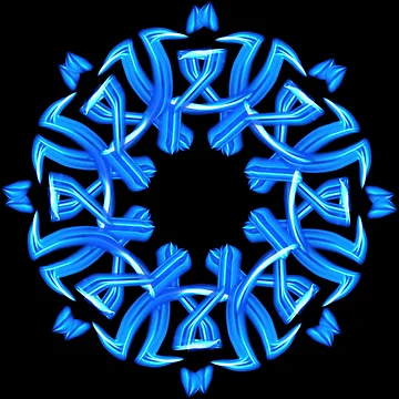 Artwork thumbnail, blue mandala by Meo Design
